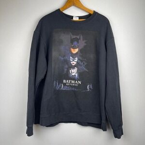 VTG Distressed Batman Graphic Sweater Y2K XL Faded Grunge Skate Streetwear Grail